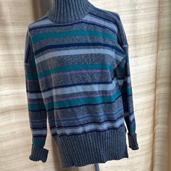 Eddie Bauer Multicolor Striped Turtleneck Sweater - Picture 1 of 5
